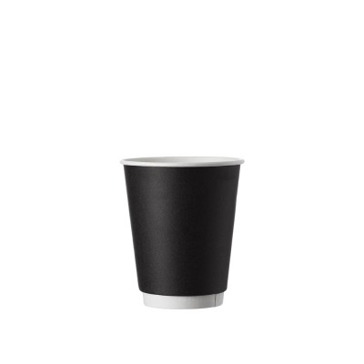 Ποτήρι Μίας Χρήσης Χάρτινο 8oz Φ8cm Double Wall Μαύρο Ματ Με Επίστρωση PE 25Τμχ Ποτήρι Μίας Χρήσης Χάρτινο 8oz Φ8cm Double Wall Μαύρο Ματ Με Επίστρωση PE 25Τμχ