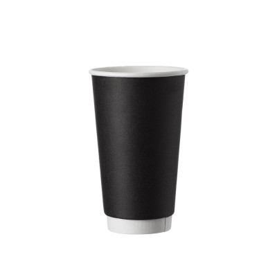 Ποτήρι Μίας Χρήσης Χάρτινο 16oz Φ9cm Double Wall Μαύρο Ματ Με Επίστρωση PE 25Τμχ Ποτήρι Μίας Χρήσης Χάρτινο 16oz Φ9cm Double Wall Μαύρο Ματ Με Επίστρωση PE 25Τμχ