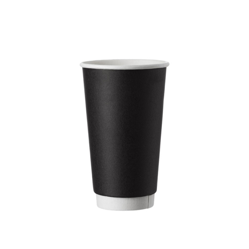 Ποτήρι Μίας Χρήσης Χάρτινο 16oz Φ9cm Double Wall Μαύρο Ματ Με Επίστρωση PE 25Τμχ Ποτήρι Μίας Χρήσης Χάρτινο 16oz Φ9cm Double Wall Μαύρο Ματ Με Επίστρωση PE 25Τμχ