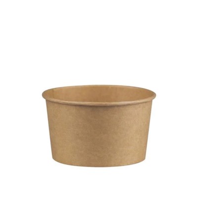 Μπωλ Σούπας Στρογγυλό Χάρτινο Κραφτ 350ml 12oz Φ11.3xΥ6.3cm 50Τμχ