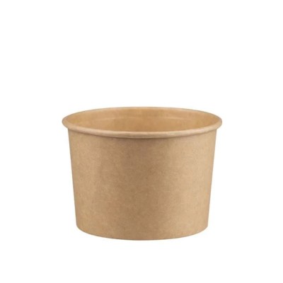 Μπωλ Σούπας Στρογγυλό Χάρτινο Κραφτ 500ml 16oz Φ11.3xΥ7.8cm 50Τμχ