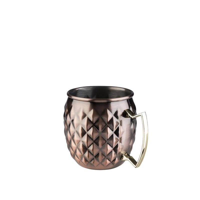 Ποτήρι Mule Ανοξείδωτο 500ml Φ9.5xΥ10cm Χάλκινο Pineapple Antique Look APS Ποτήρι Mule Ανοξείδωτο 500ml Φ9.5xΥ10cm Χάλκινο Pineapple Antique Look APS