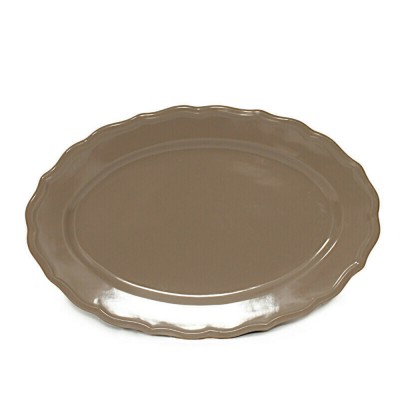 Πιατέλα Οβάλ Κεραμική Μ34cm Ανοιχτό Καφέ Juliet Happyware
