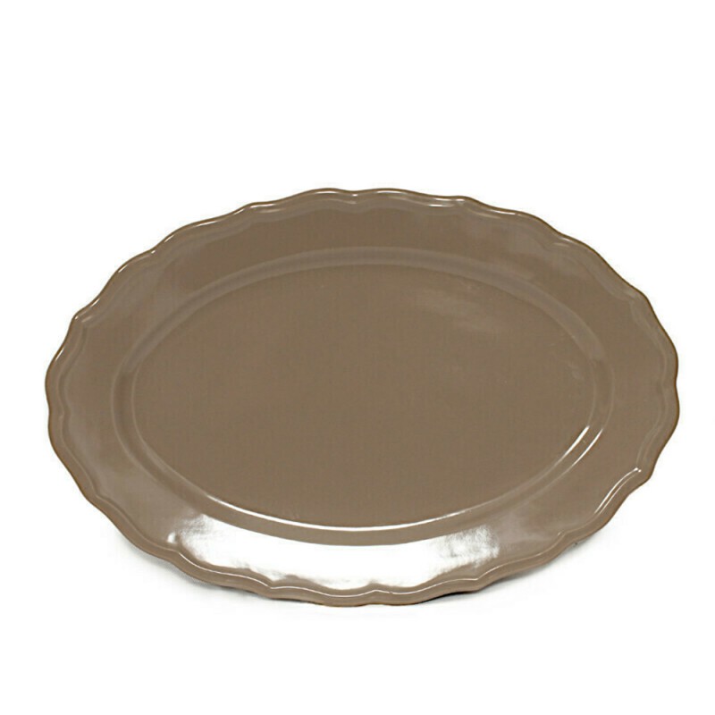 Πιατέλα Οβάλ Κεραμική Μ34cm Ανοιχτό Καφέ Juliet Happyware