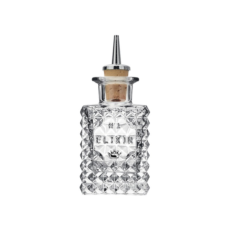 Bitter Bottle Σκαλιστό Τετράγωνο Γυάλινο 100ml Φ5.7xΥ13.5cm Elixir Luigi Bormioli Bitter Bottle Σκαλιστό Τετράγωνο Γυάλινο 100ml Φ5.7xΥ13.5cm Elixir Luigi Bormioli