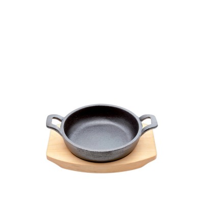 Σαγάνι Στρογγυλό Μαντεμένιο Φ12xΥ16.5cm Με Ξύλινη Βάση Cosy & Trendy Σαγάνι Στρογγυλό Μαντεμένιο Φ12xΥ16.5cm Με Ξύλινη Βάση Cosy & Trendy
