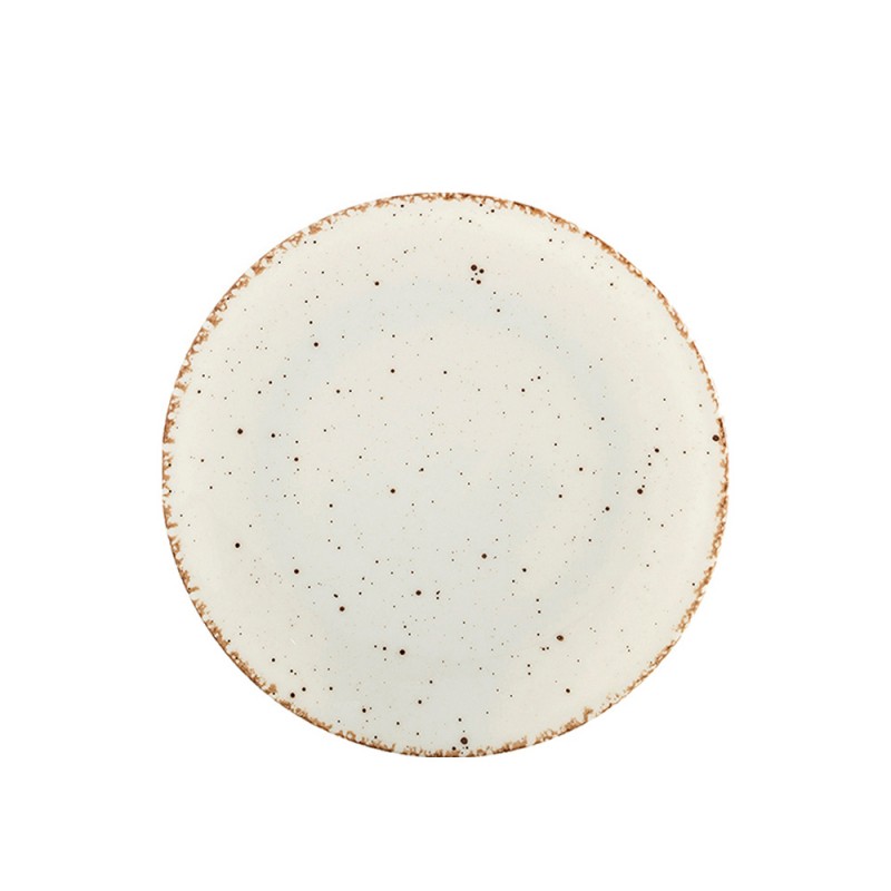 Πιάτο Ρηχό Πορσελάνινο Φ23cm Μπεζ Side Avanos Gural Porselen