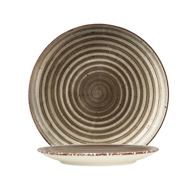 Πιάτο Ρηχό Πορσελάνινο Φ27cm Καφέ Terra Avanos Gural Porselen