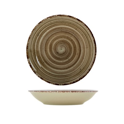 Πιάτο Βαθύ Πορσελάνινο Φ20cm Καφέ Terra Avanos Gural Porselen