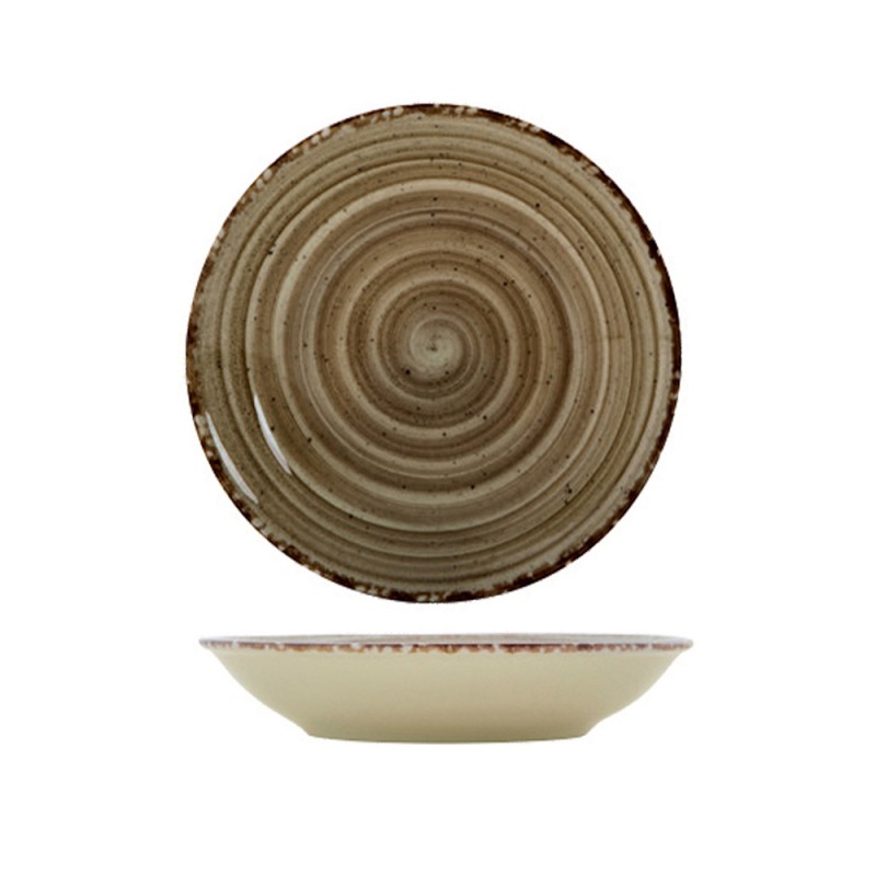 Πιάτο Βαθύ Πορσελάνινο Φ20cm Καφέ Terra Avanos Gural Porselen