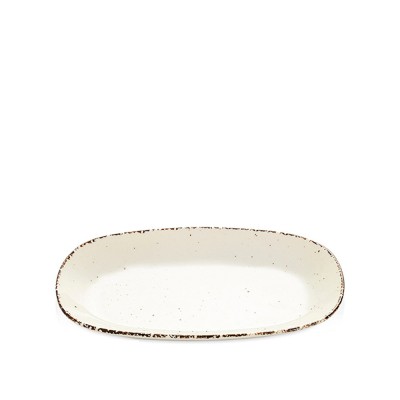 Πιατέλα Οβάλ Πορσελάνινη Μ24xΠ14cm Μπεζ Side Avanos Gural Porselen