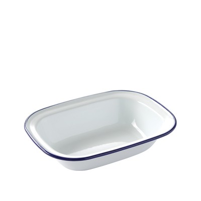 Μπωλ Ορθογώνιο Εμαγιέ Μ17.5xΠ13cm Λευκό