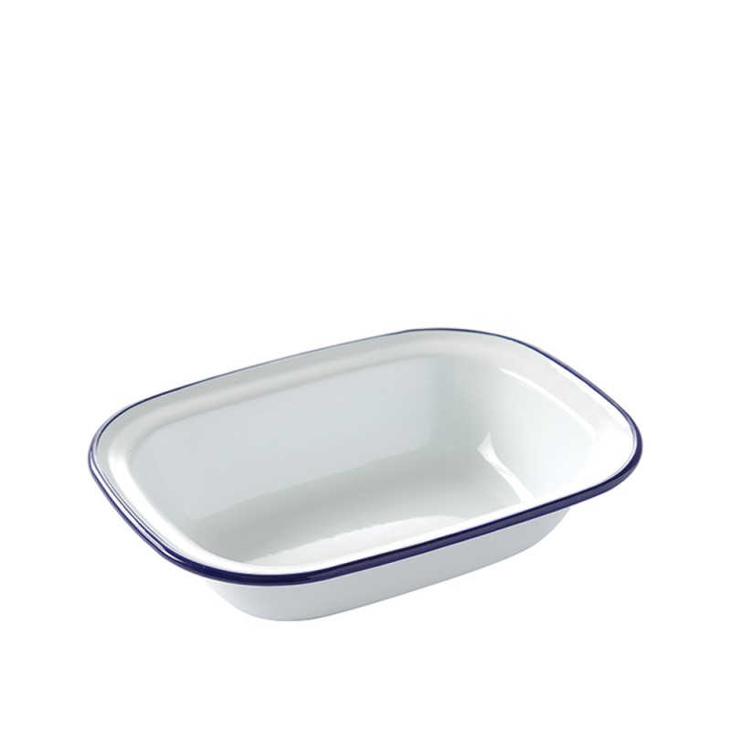 Μπωλ Ορθογώνιο Εμαγιέ Μ17.5xΠ13cm Λευκό