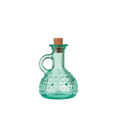 Λαδικό Με Ροή Και Φελλό Γυάλινο 220ml Φ8.5xΥ11.5cm Πράσινο Olivia Bormioli Rocco