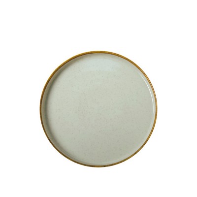 Πιάτο Flat Πορσελάνινο Φ21xΥ2cm Μπεζ Ivory GTSA
