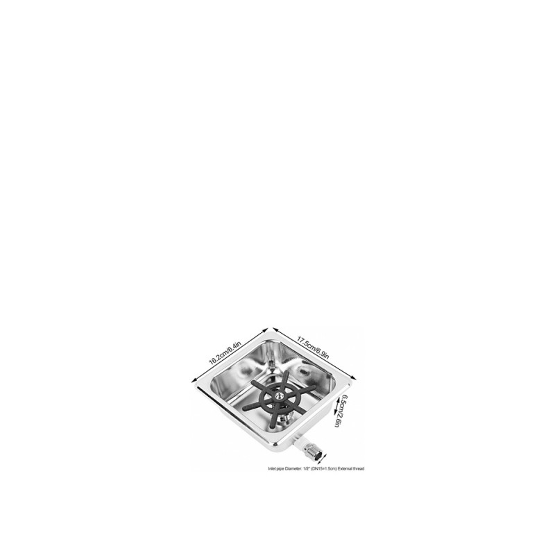 Pitcher Rinser Ανοξείδωτο Μ16.2xΠ17.6xΥ7cm Χωνευτό GN 1/6 Pitcher Rinser Ανοξείδωτο Μ16.2xΠ17.6xΥ7cm Χωνευτό GN 1/6