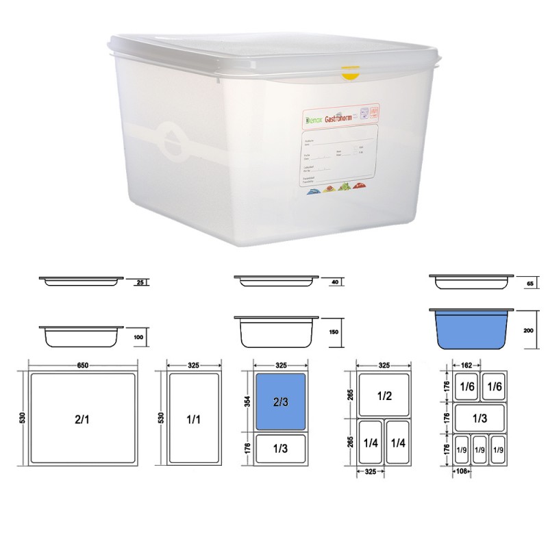 Δοχείο Τροφίμων GN 2/3 Αεροστεγές PP 19lt Μ35.4xΠ32.5xΒ20cm Trilla Denox Δοχείο Τροφίμων GN 2/3 Αεροστεγές PP 19lt Μ35.4xΠ32.5xΒ20cm Trilla Denox