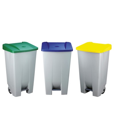 Κάδος Απορριμμάτων Πλαστικός 60lt Μ49xΠ38xΥ70cm Με Πεντάλ & Ρόδες & Μαύρο Καπάκι Denox Κάδος Απορριμμάτων Πλαστικός 60lt Μ49xΠ38xΥ70cm Με Πεντάλ & Ρόδες & Μαύρο Καπάκι Denox