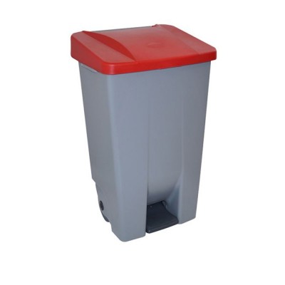 Κάδος Απορριμμάτων Πλαστικός 80lt Μ49xΠ41.5xΥ73.5cm Με Πεντάλ & Ρόδες & Κόκκινο Καπάκι Denox Κάδος Απορριμμάτων Πλαστικός 80lt Μ49xΠ41.5xΥ73.5cm Με Πεντάλ & Ρόδες & Κόκκινο Καπάκι Denox