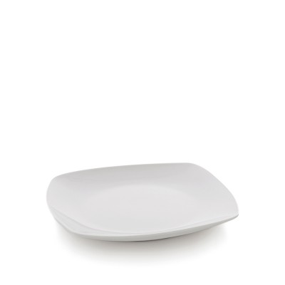 Πιάτο Ρηχό Τετράγωνο Πορσελάνινο Μ17xΠ17cm (Δ20) Λευκό Quatro GTSA