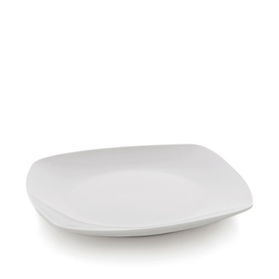 Πιάτο Ρηχό Τετράγωνο Πορσελάνινο Μ23.5xΠ23.5cm (Δ28) Λευκό Quatro GTSA