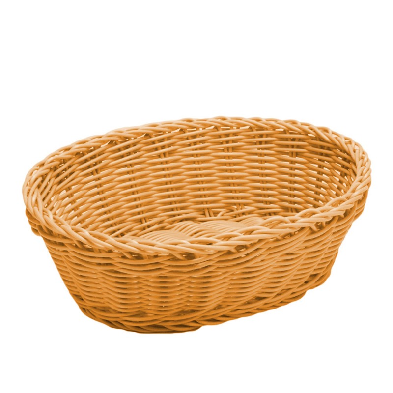 Καλάθι Ψωμιού Οβάλ Polyrattan Μ27xΠ20xΥ8cm Μπεζ