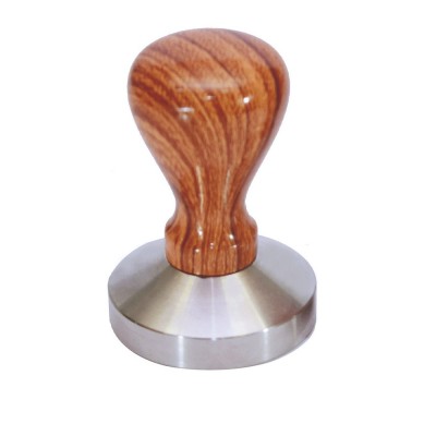 Πατητήρι Καφέ-Tamper Ανοξείδωτο Φ5.8xΥ7.8cm Με Ξύλινη Λαβή