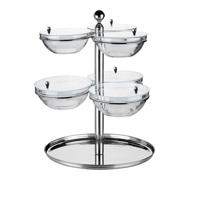 Σταντ Buffet Δημητριακών 6 θέσεων (x3 Φ23cm-x3 Φ26cm) Φ50xΥ70cm Pintinox Σταντ Buffet Δημητριακών 6 θέσεων (x3 Φ23cm-x3 Φ26cm) Φ50xΥ70cm Pintinox