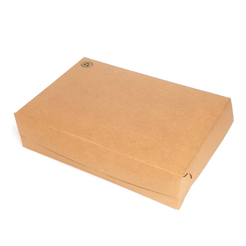 Κουτί Για Σουβλάκια Χάρτινο Polykraft Natural Μ25xΠ17.5xΥ6cm 100Τμχ