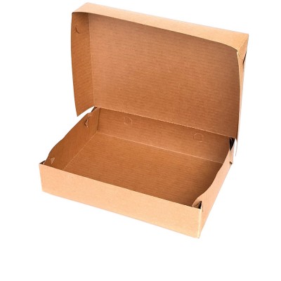 Κουτί Για Σουβλάκια Χάρτινο Polykraft Natural Μ25xΠ17.5xΥ6cm 100Τμχ