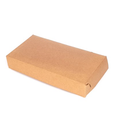 Κουτί Για Σουβλάκια Μεσαίο Χάρτινο Polykraft Natural Μ25xΠ13xΥ4.5cm 100Τμχ