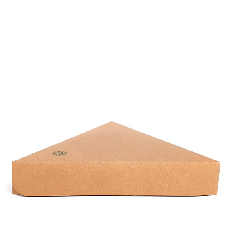 Κουτί Κρέπας Τρίγωνο Χάρτινο Polykraft Natural Μ25xΠ25xΥ4cm 100Τμχ