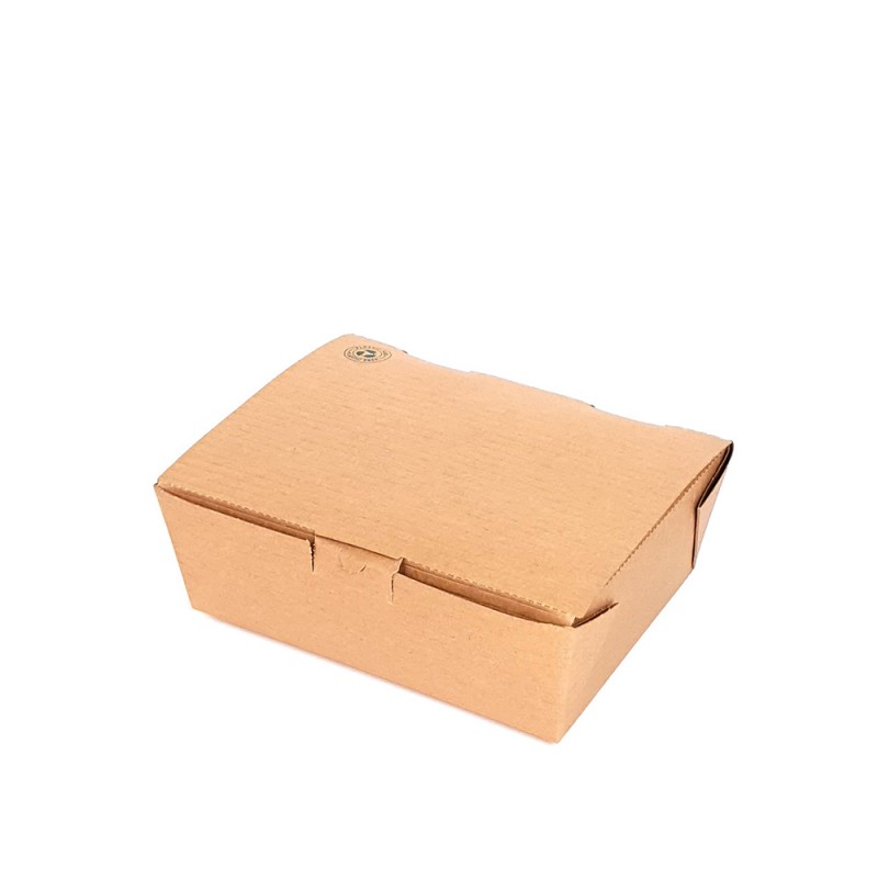 Κουτί Φαγητού Large Χάρτινο Polykraft Natural Easy Μ19.5xΠ13.8xΥ6.2cm 200Τμχ