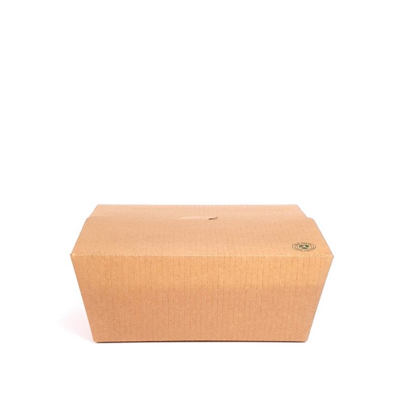 Κουτί Φαγητού X-Large Χάρτινο Polykraft Natural Easy Μ19.5xΠ13.8xΥ9cm 160Τμχ
