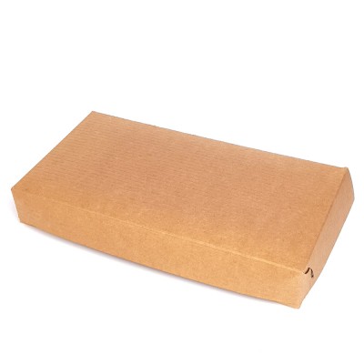 Κουτί Μερίδας Double Χάρτινο Polykraft Natural Μ28xΠ14.8xΥ4.3cm 100Τμχ