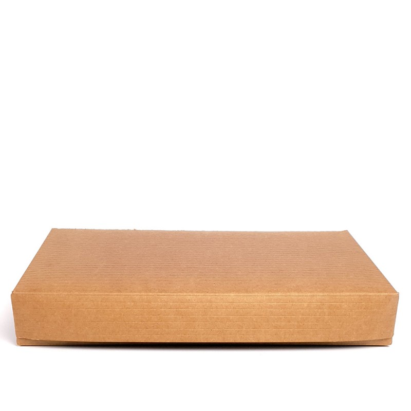 Κουτί Μερίδας Double Χάρτινο Polykraft Natural Μ28xΠ14.8xΥ4.3cm 100Τμχ
