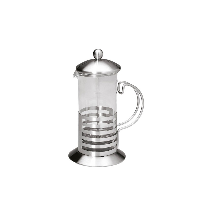 Καφετιέρα Με Έμβολο Γυάλινη 300ml Φ8xΥ19cm Με Ανοξείδωτη Βάση Καφετιέρα Με Έμβολο Γυάλινη 300ml Φ8xΥ19cm Με Ανοξείδωτη Βάση