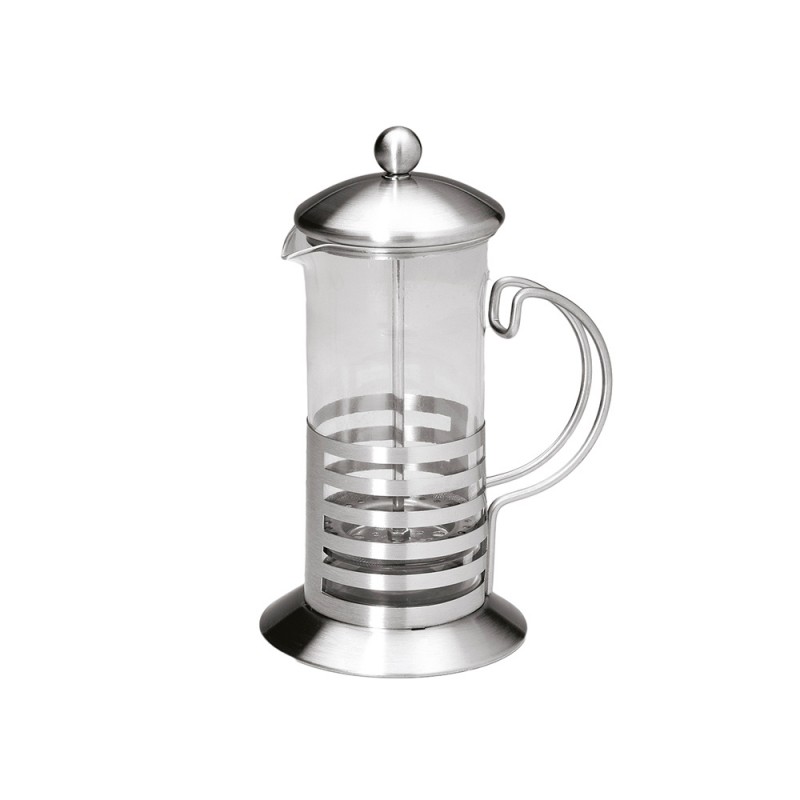 Καφετιέρα Με Έμβολο Γυάλινη 600ml Φ10.5xΥ21cm Με Ανοξείδωτη Βάση Καφετιέρα Με Έμβολο Γυάλινη 600ml Φ10.5xΥ21cm Με Ανοξείδωτη Βάση