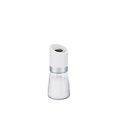 Μύλος Γυάλινος 160ml Φ6.5xΥ13cm Με Λευκό Καπάκι Μύλος Γυάλινος 160ml Φ6.5xΥ13cm Με Λευκό Καπάκι