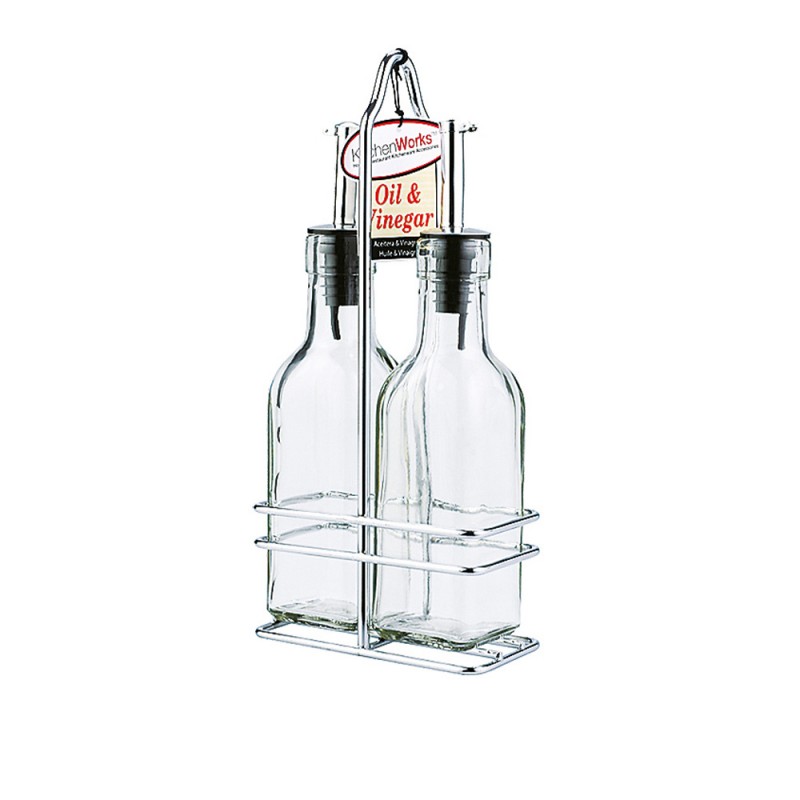 Σετ Λαδόξυδο 2 Θέσεων Γυάλινο 175ml Μ10.5xΠ5.6xΥ24cm