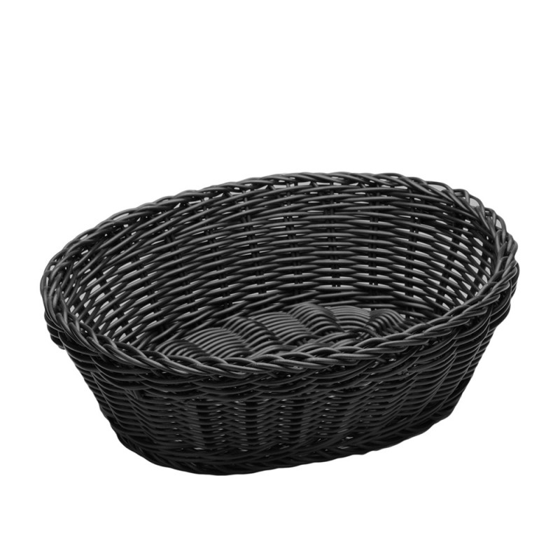 Καλάθι Ψωμιού Οβάλ Polyrattan Μ25xΠ20xΥ8cm Μαύρο Καλάθι Ψωμιού Οβάλ Polyrattan Μ25xΠ20xΥ8cm Μαύρο