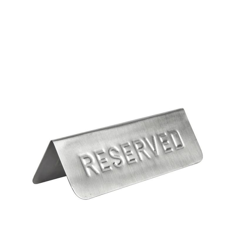 Ταμπελάκι Reserved Ανάγλυφο Ανοξείδωτο Μ16xΠ5cm