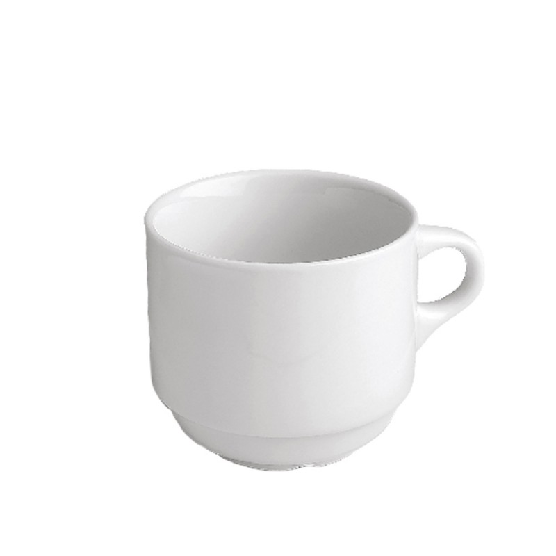 Φλιτζάνι Cappuccino/Τσαγιού Στοιβαζόμενο Πορσελάνινο 220ml Λευκό md.15153
