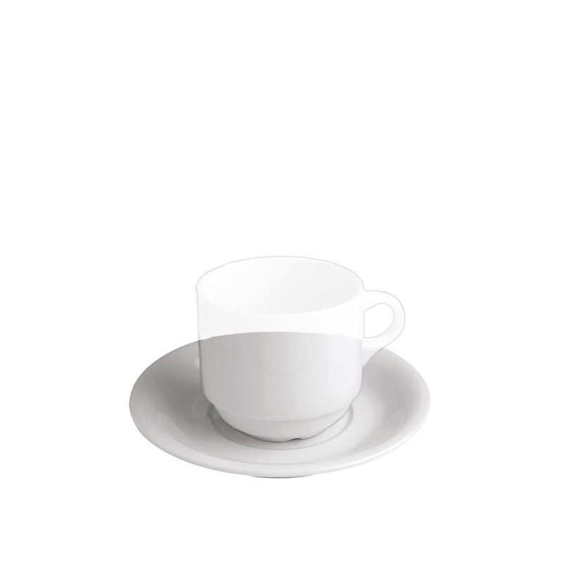 Πιάτο Espresso/Ελληνικού Στοιβαζόμενο Πορσελάνινο Φ12cm Λευκό md.15439
