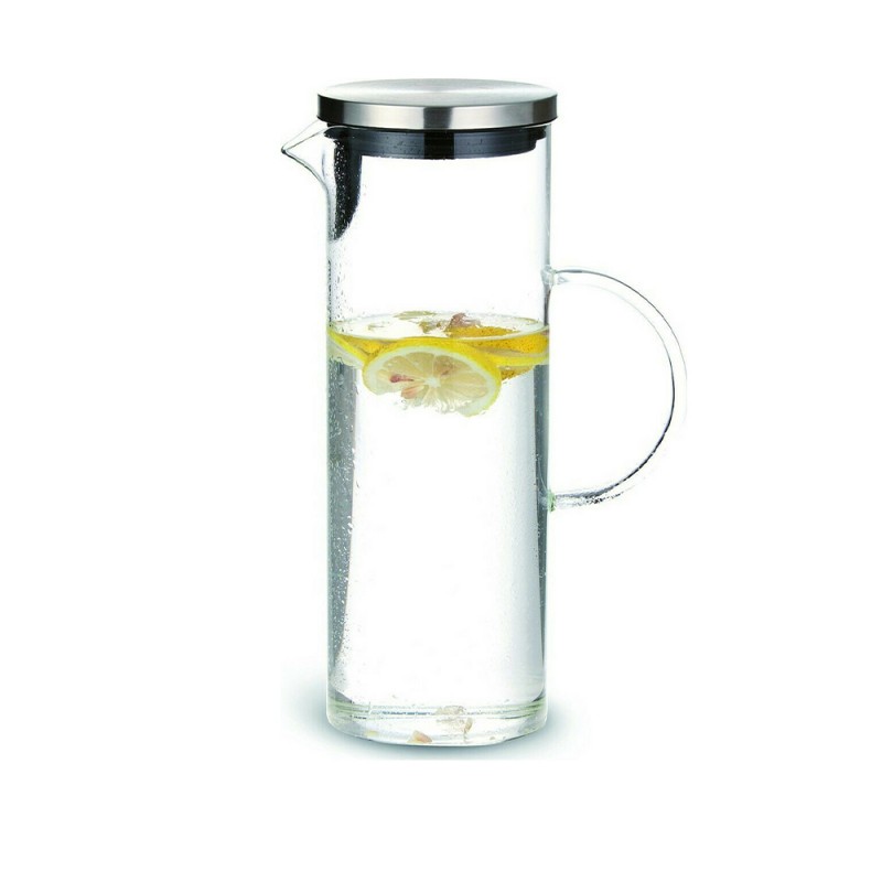Κανάτα Γυάλινη Borosilicate 1lt Φ10xΥ18cm Με Ανοξείδωτο Καπάκι Κανάτα Γυάλινη Borosilicate 1lt Φ10xΥ18cm Με Ανοξείδωτο Καπάκι