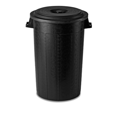 Κάδος Αποριμμάτων Με Καπάκι Πλαστικός 100lt Φ53xΥ67cm Μαύρος Κάδος Αποριμμάτων Με Καπάκι Πλαστικός 100lt Φ53xΥ67cm Μαύρος