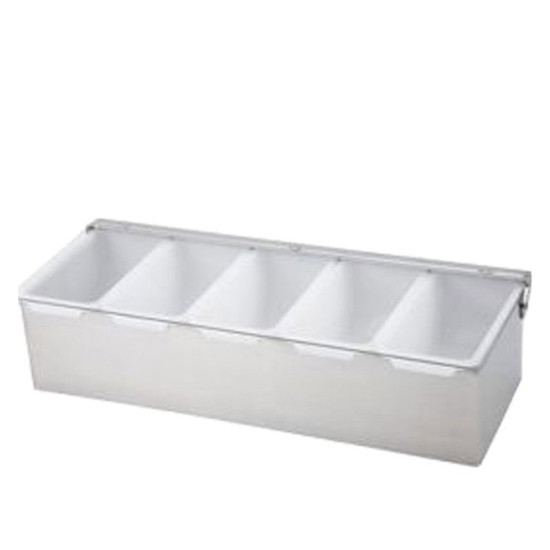Bar Organizer 5 Θέσεων Ανοξείδωτο Μ38xΠ14xΥ10cm Με PC Διάφανο Καπάκι Bar Organizer 5 Θέσεων Ανοξείδωτο Μ38xΠ14xΥ10cm Με PC Διάφανο Καπάκι