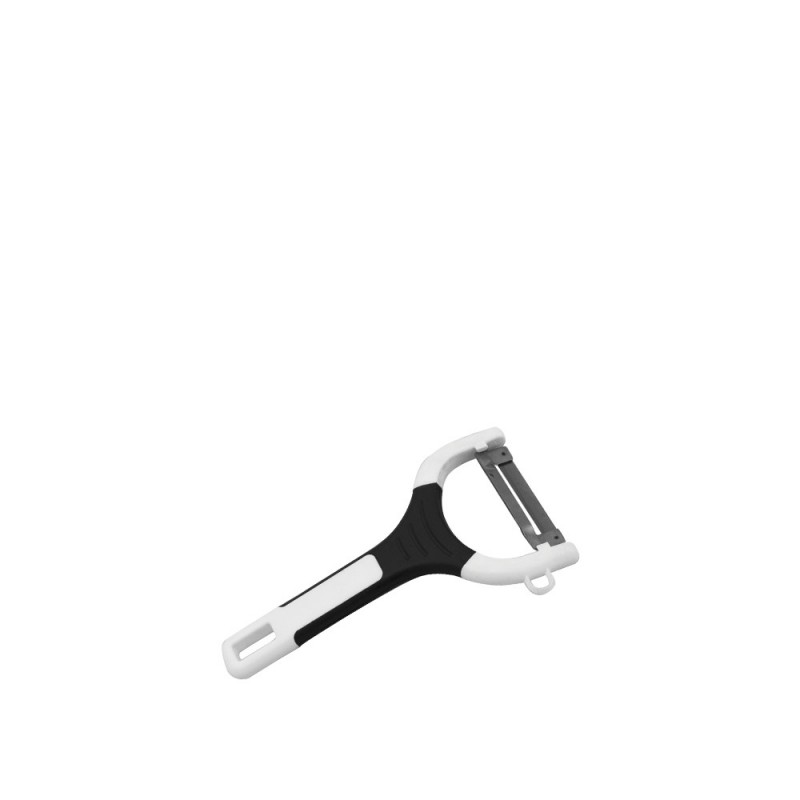 Αποφλοιωτής-Peeler Πλαστικός Π5.5cm Περιστρεφόμενος Με Λάμα Διπλής Κοπής Και Αντιολισθητική Λαβή Ασπρόμαυρος Αποφλοιωτής-Peeler Πλαστικός Π5.5cm Περιστρεφόμενος Με Λάμα Διπλής Κοπής Και Αντιολισθητική Λαβή Ασπρόμαυρος