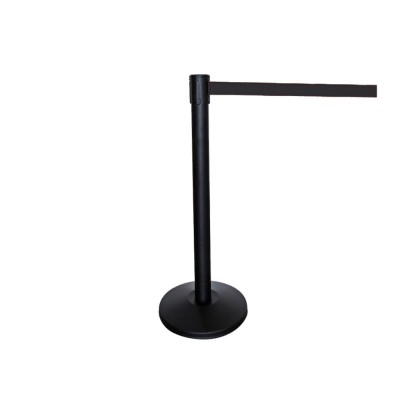 Διαχωριστικό Κολωνάκι Φ32xΥ92.5cm Με Μαύρη Διαχωριστική Ταινία Μαύρο Με 3 Υποδοχές Ταινίας Διαχωριστικό Κολωνάκι Φ32xΥ92.5cm Με Μαύρη Διαχωριστική Ταινία Μαύρο Με 3 Υποδοχές Ταινίας