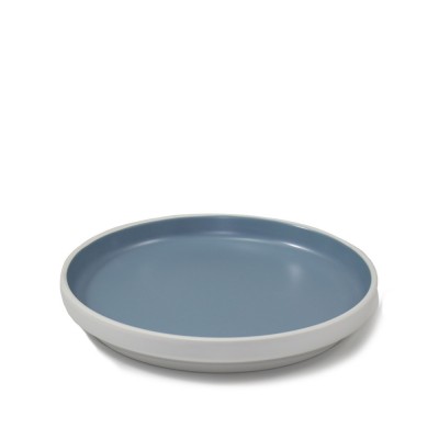 Πιατέλα Στρογγυλή Μελαμίνης Φ24xΥ3.4cm Λευκή Εξωτερικά Και Μπλε Εσωτερικά Πιατέλα Στρογγυλή Μελαμίνης Φ24xΥ3.4cm Λευκή Εξωτερικά Και Μπλε Εσωτερικά